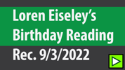Loren Eiseley's 115th Birthday Reading - Sept. 2022